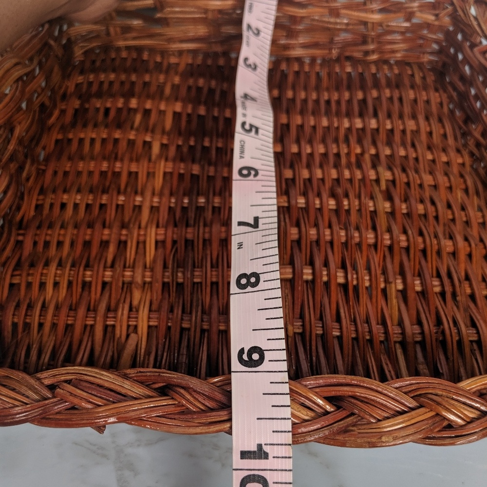 Square Wicker Basket Boho Accent Wall Decor Home - Picture 3 of 4